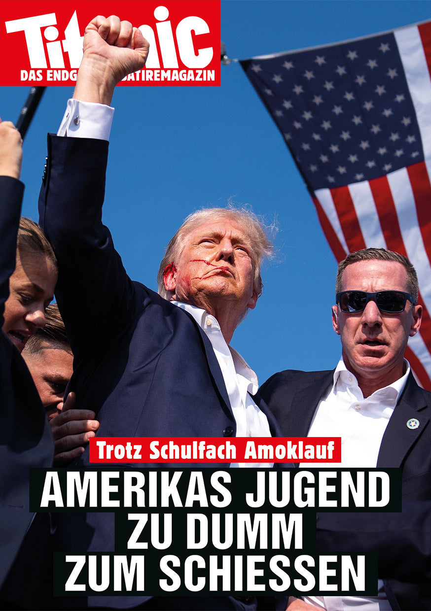 10 Sticker »Amerikas Jugend zu dumm zum Schießen« (A7)
