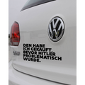 Sticker gegen VW-Scham