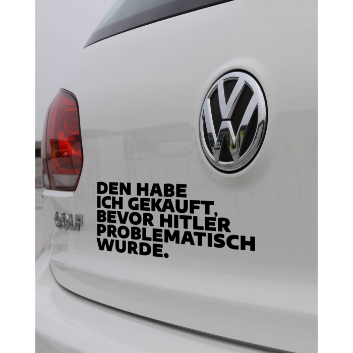 Sticker gegen VW-Scham