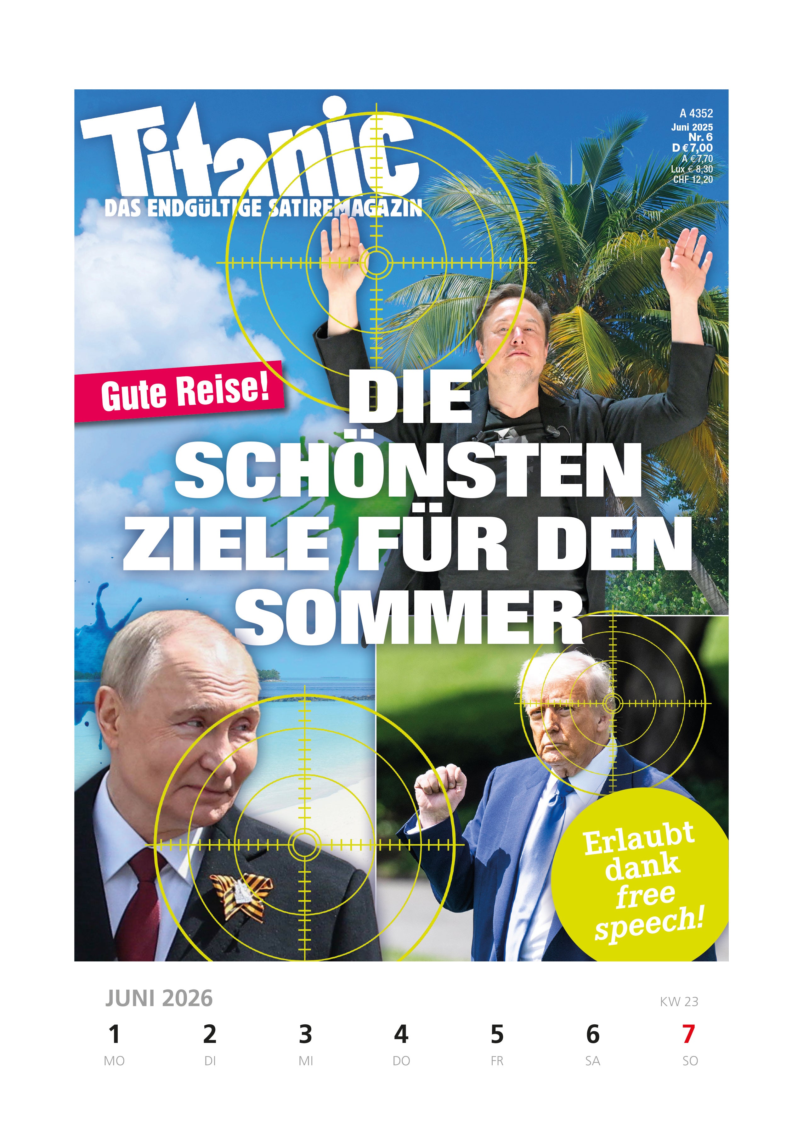 Der endgültige Wochenkalender 2026